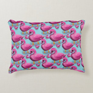 Kawaii-Rosa-Enten-Muster – Liebenswerte ästhetisch Dekokissen