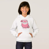 Kawaii-Rosa-Fox Hoodie (Vorne ganz)