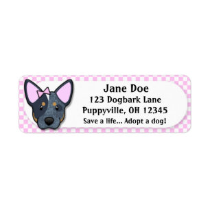 Kawaii rosa Gingham-Blau Heeler