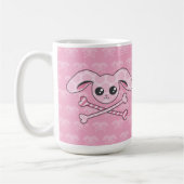 Kawaii rosa Häschen-Schädel Kaffeetasse (Links)