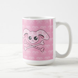 Kawaii rosa Häschen-Schädel Kaffeetasse