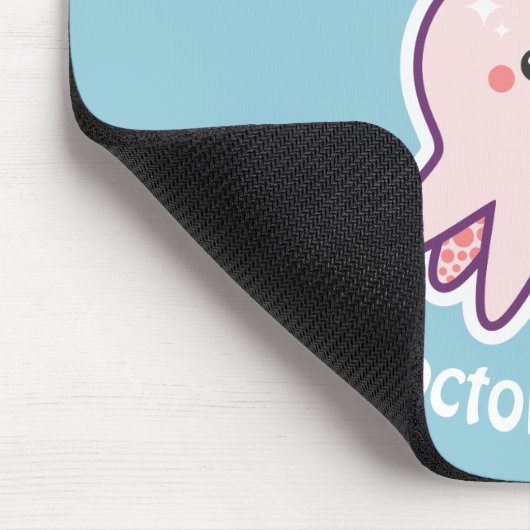 Kawaii rosa Krake Mousepad (Ecke)