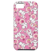 kawaii rosa Muster Case-Mate iPhone Hülle (Rückseite)