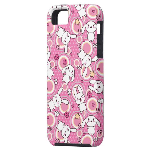 kawaii rosa Muster Case-Mate iPhone Hülle (Rückseite Links)