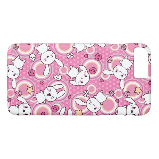 kawaii rosa Muster Case-Mate iPhone Hülle (Rückseite (Horizontal))