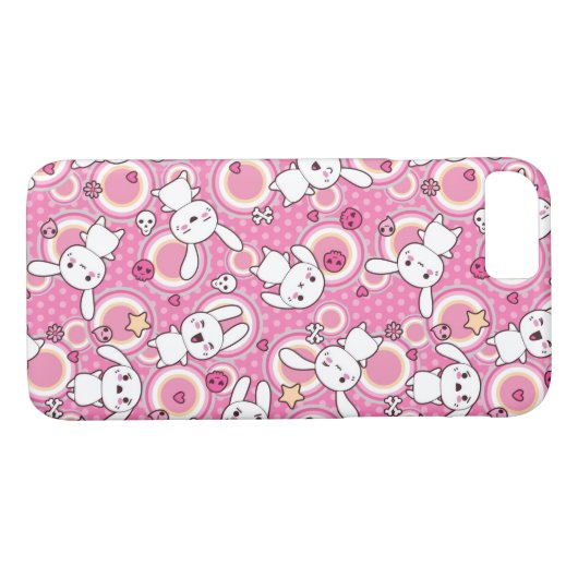 kawaii rosa Muster Case-Mate iPhone Hülle (Rückseite (Horizontal))
