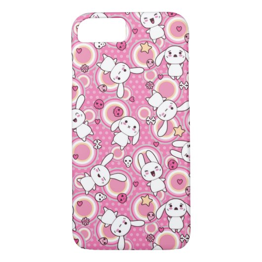 kawaii rosa Muster Case-Mate iPhone Hülle (Rückseite)