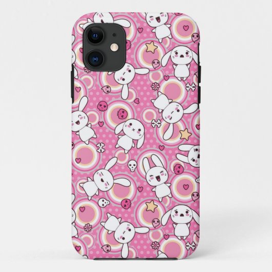 kawaii rosa Muster Case-Mate iPhone Hülle (Rückseite)
