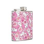 kawaii rosa Muster Flachmann (Rechts)