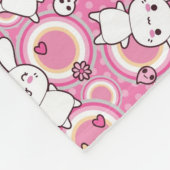 kawaii rosa Muster Fleecedecke (Ecke)