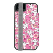 kawaii rosa Muster Incipio iPhone Geldbeutel-Hülle (Folio Rückseite)