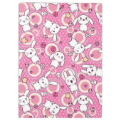 kawaii rosa Muster Klemmbrett (Rückseite)