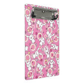 kawaii rosa Muster Mini Klemmbrett (Schrägansicht)