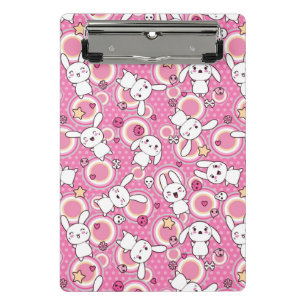 kawaii rosa Muster Mini Klemmbrett