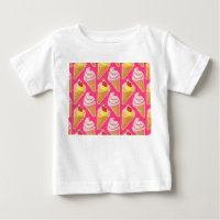 Kawaii-rosa Muster mit Erdbeereis