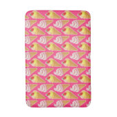 Kawaii-rosa Muster mit Erdbeereis Badematte (Vorderseite Vertikal)