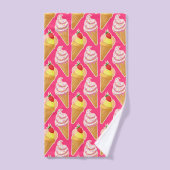 Kawaii-rosa Muster mit Erdbeereis Badhandtuch Set (Handtuch)