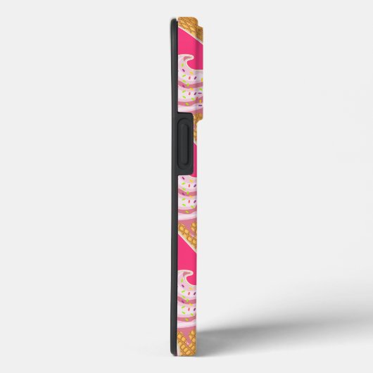 Kawaii-rosa Muster mit Erdbeereis Case-Mate iPhone Hülle (Rückseite / Rechts)