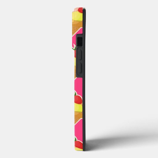 Kawaii-rosa Muster mit Erdbeereis Case-Mate iPhone Hülle (Rückseite / Links)