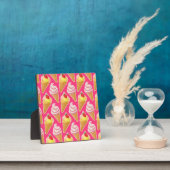 Kawaii-rosa Muster mit Erdbeereis Fotoplatte (InSitu)