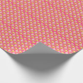 Kawaii-rosa Muster mit Erdbeereis Geschenkpapier (Ecke)