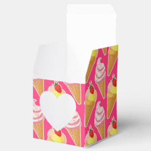 Kawaii-rosa Muster mit Erdbeereis Geschenkschachtel