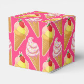Kawaii-rosa Muster mit Erdbeereis Geschenkschachtel (Rückseite)