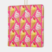 Kawaii-rosa Muster mit Erdbeereis Keramikornament (Links)