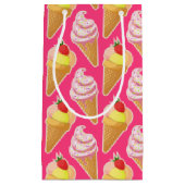 Kawaii-rosa Muster mit Erdbeereis Kleine Geschenktüte (Vorderseite)