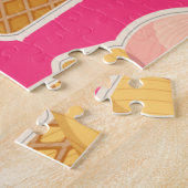Kawaii-rosa Muster mit Erdbeereis Puzzle (Seite)
