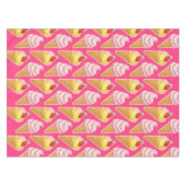 Kawaii-rosa Muster mit Erdbeereis Tischdecke (Vorderseite (Horizontal))