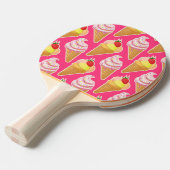 Kawaii-rosa Muster mit Erdbeereis Tischtennis Schläger (Vorderseite)