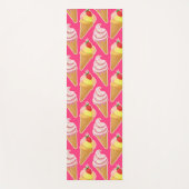 Kawaii-rosa Muster mit Erdbeereis Yogamatte (Vorderseite)