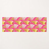 Kawaii-rosa Muster mit Erdbeereis Yogamatte (Vorderseite (Horizontal))
