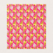 Kawaii-Rosa-Muster mit Erdbeereiskarte (Außenseite Aufgefaltet)