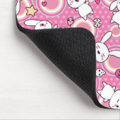 kawaii rosa Muster Mousepad (Ecke)