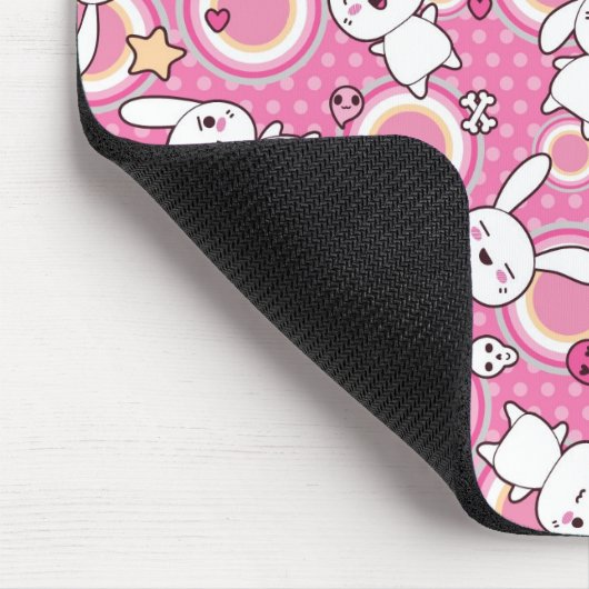 kawaii rosa Muster Mousepad (Ecke)