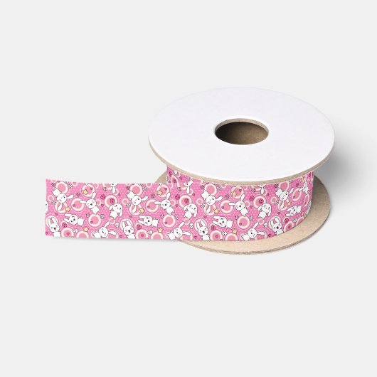 kawaii rosa Muster Satinband (Spule)