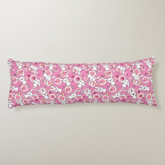 kawaii rosa Muster Seitenschläferkissen (Rückseite)