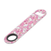 kawaii rosa Muster Speedflaschenöffner (Vorderseite Schrägansicht)