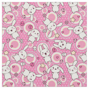 kawaii rosa Muster Stoff