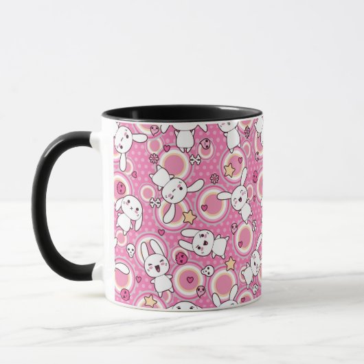 kawaii rosa Muster Tasse (Links)