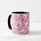 kawaii rosa Muster Tasse (Vorderseite Links)