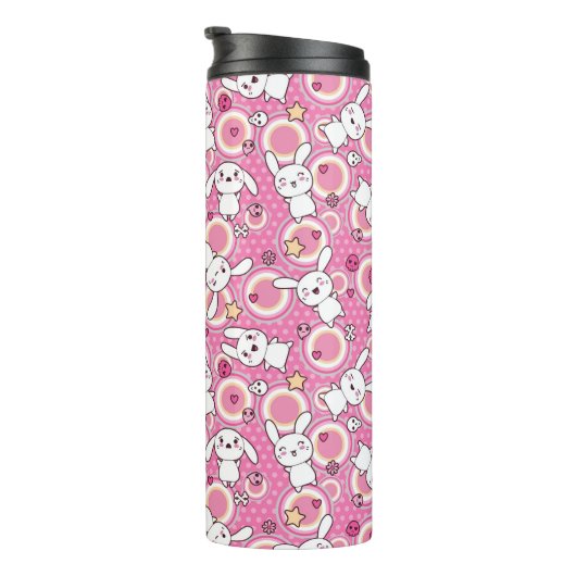 kawaii rosa Muster Thermosbecher (Nach rechts gedreht)