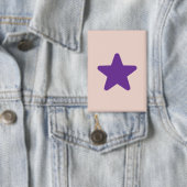 Kawaii Rosa und Lila Stern Knopf Button (Insitu)
