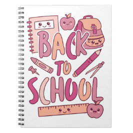 Kawaii Rosa Zurück zur Schule Süße Materialien Stu Notizblock