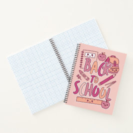 Kawaii Rosa Zurück zur Schule Süße Materialien Stu Notizblock
