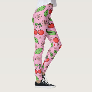 Kawaii Rote Kirsch-Schwingungen Süße Mädchen-Ästhe Leggings