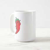 Kawaii rote scharfe Paprika-Diva Kaffeetasse (Vorderseite Links)