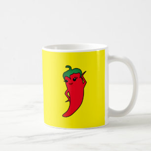 Kawaii rote scharfe Pfeffer-Diva Kaffeetasse